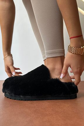 دمپائی مشکی زنانه چرم مصنوعی Mupa Shoes - کد 862740284