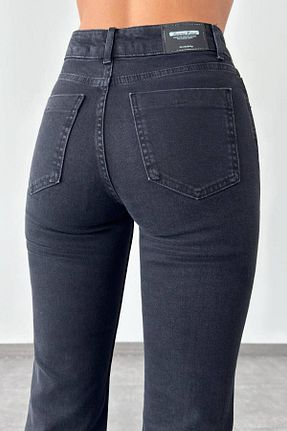 شلوار جین مشکی زنانه پاچه اسپانیولی LACARINO - کد 862740679