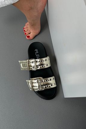 دمپائی طلائی زنانه پارچه ای Mupa Shoes - کد 840102494