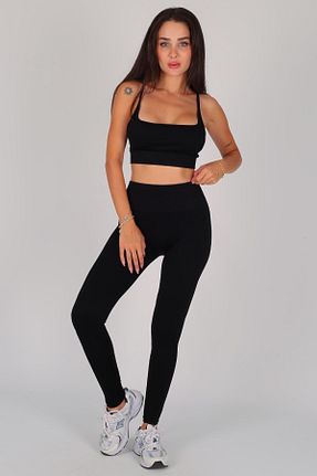 ست بالاتنه و پائین تنه مشکی زنانه بافتنی FACETTE - کد 855486259