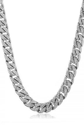 گردنبند جواهر طوسی مردانه برنجی Chavin - کد 95063457