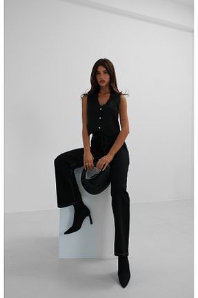 جلیقه مشکی زنانه رگولار Black Fashion - کد 862741274