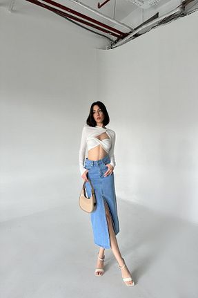 دامن آبی زنانه پنبه ای XRAY JEANS - کد 862748654