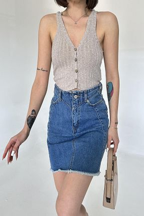 دامن آبی زنانه پنبه ای XRAY JEANS - کد 862747164