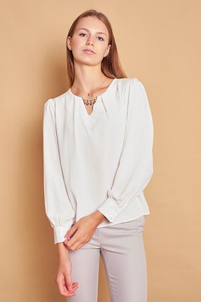 بلوز بژ زنانه ساده Jument - کد 752936800