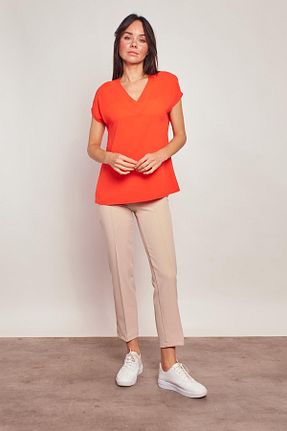 بلوز نارنجی زنانه ساده Jument - کد 737005410