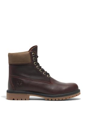 بوت / نیم بوت زرشکی مردانه پاشنه تخت Timberland - کد 862756173