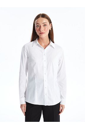 پیراهن سفید زنانه رگولار LC Waikiki - کد 850542602