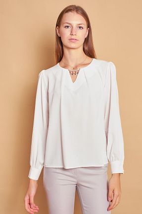بلوز بژ زنانه ساده Jument - کد 752936800