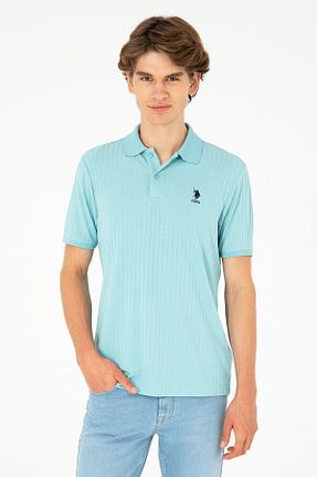 پولوشرت فیروزه ای مردانه پارچه U.S. Polo Assn. - کد 855222768