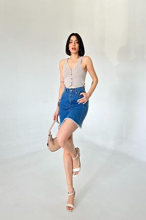 دامن آبی زنانه پنبه ای XRAY JEANS - کد 862747164