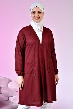 رویه سایز بزرگ زرشکی زنانه پلی ویسکون Ferace - کد 635529813