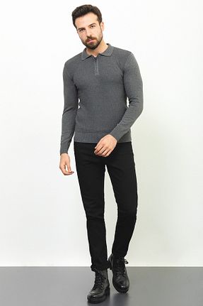پلیور طوسی مردانه Jakarlı Mcr - کد 381470142