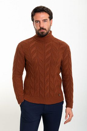 پلیور قهوه ای مردانه ساده Mcr - کد 236429714