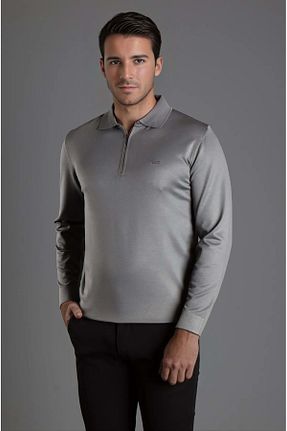 پلیور طوسی مردانه ساده COONLESS - کد 862765318
