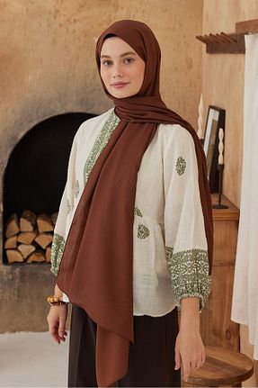 شال قهوه ای زنانه Modakaşmir - کد 862770051