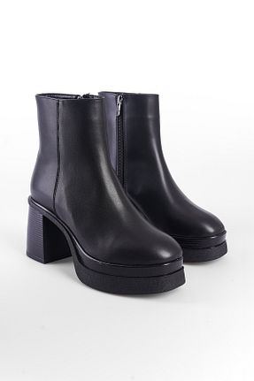 بوت / نیم بوت مشکی زنانه چرم مصنوعی Capone Outfitters - کد 757435422