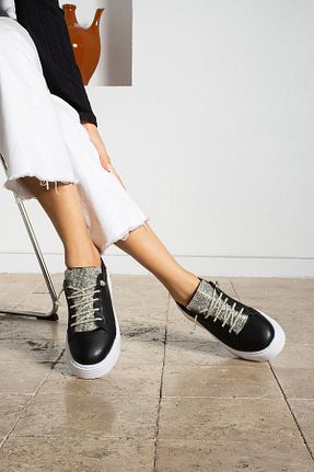 کفش اسنیکر مشکی زنانه چرم مصنوعی ShoeTek - کد 803162896