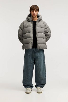 کاپشن طوسی مردانه رگولار Pull & Bear - کد 862796686
