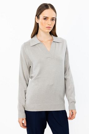 پلیور طوسی زنانه ساده ON - کد 859227759