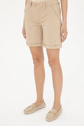 شلوارک و برمودا بژ زنانه Relaxed U.S. Polo Assn. - کد 834898346