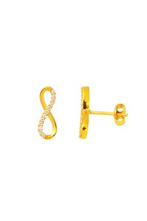 گوشواره طلا سفید زنانه 22 عیار Label - کد 43300444