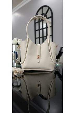 کیف دستی بژ زنانه ابعاد بزرگ NahitaTyana - کد 862804784