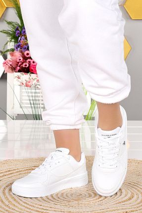 کفش اسنیکر سفید زنانه بند دار U.S. Polo Assn. - کد 266930124