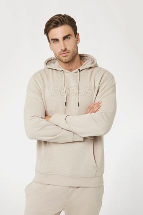 سوئیشرت قهوه ای مردانه ساده Guess - کد 862822964