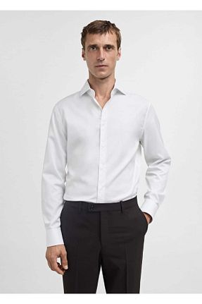 پیراهن آبی مردانه اسلیم فیت MANGO Man - کد 849713281