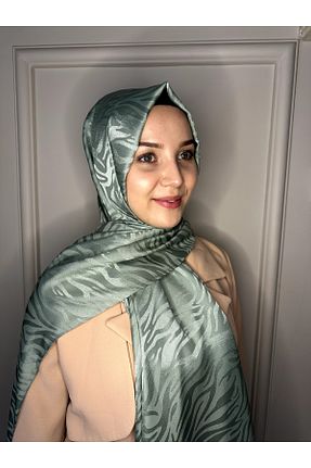 شال فیروزه ای زنانه پلی استر Azrina - کد 862823583