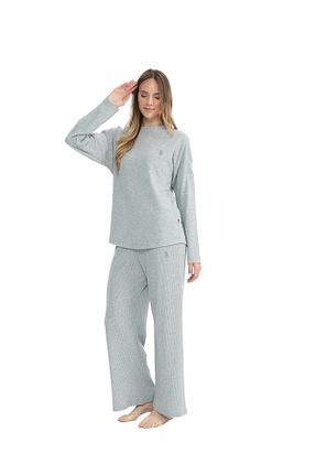 ست لباس راحتی طوسی زنانه ساده U.S. Polo Assn. - کد 862836187