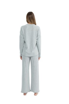 ست لباس راحتی طوسی زنانه ساده U.S. Polo Assn. - کد 862836187