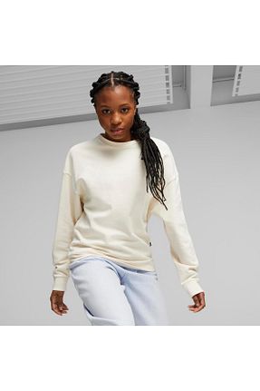 سوئیشرت سفید زنانه ساده Puma - کد 764336240