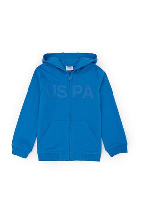 سوئیشرت آبی بچه گانه ساده U.S. Polo Assn. - کد 829778558