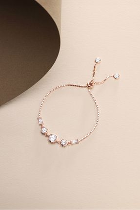دستبند نقره صورتی زنانه 925 عیار NEREZE - کد 862875793
