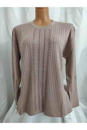 پلیور سایز بزرگ صورتی زنانه Kazak DİLEĞİM BUTİK - کد 862907786