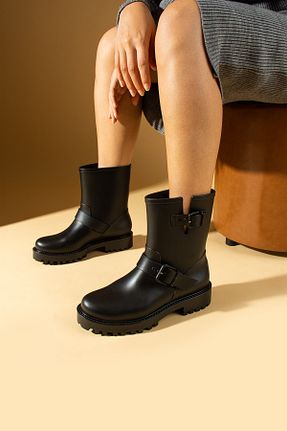 بوت / نیم بوت مشکی زنانه ضد آب Pembe Potin - کد 862988670