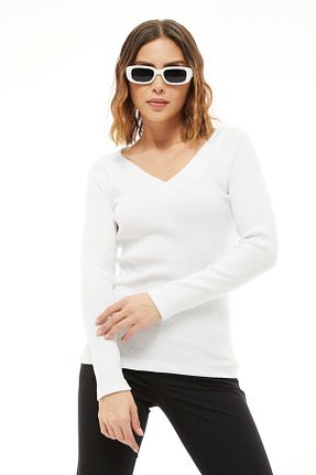 بلوز سفید زنانه ساده MODA - کد 862929872