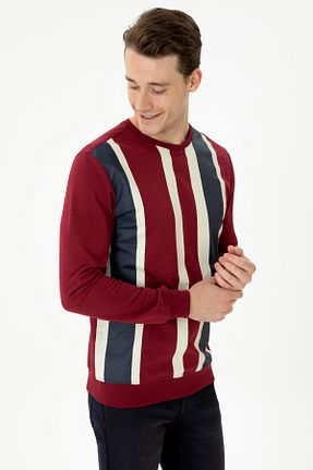 سوئیشرت زرشکی مردانه ساده U.S. Polo Assn. - کد 834786239