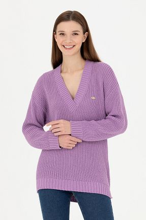 پلیور بنفش زنانه ساده U.S. Polo Assn. - کد 834640446