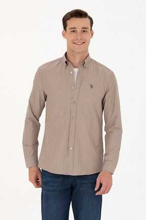 پیراهن بژ مردانه یقه پیراهنی U.S. Polo Assn. - کد 834785664