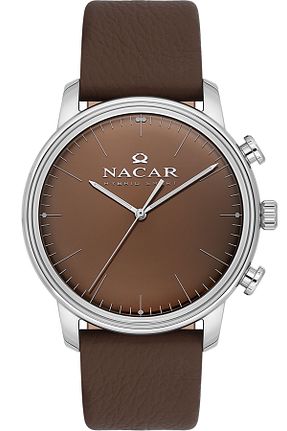 ساعت مچی قهوه ای مردانه 43 میلی متر Nacar - کد 856617764