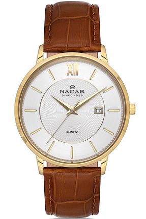 ساعت مچی قهوه ای مردانه 41 میلی متر Nacar - کد 105184068