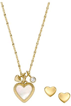 گردنبند جواهر طلائی زنانه استیل ضد زنگ Fossil Jewel - کد 638387458