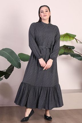 لباس حجاب طوسی زنانه سایز بزرگ Ferace - کد 790492453