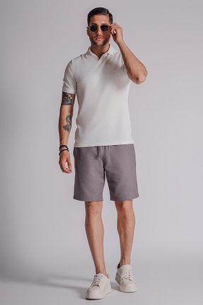شلوارک و برمودا طوسی مردانه Relaxed BRACCAS - کد 834659237