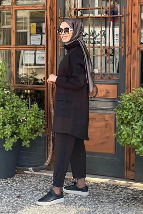ست بالاتنه و پائین تنه حجاب مشکی زنانه رگولار FUAT GÜRSEN - کد 863030623
