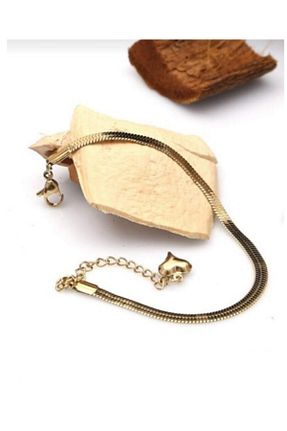 دستبند استیل (فولاد) طلائی زنانه استیل (فولاد) Myra - کد 818114904