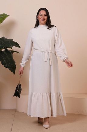 لباس سایز بزرگ طوسی زنانه کتان Ferace - کد 665655872